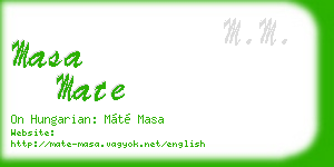 masa mate business card