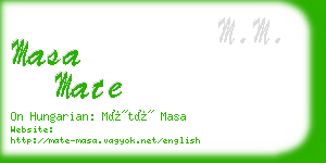 masa mate business card